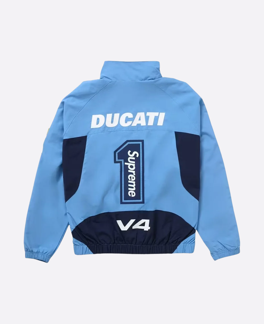 Veste Track Racing Rétro – Bleu ciel